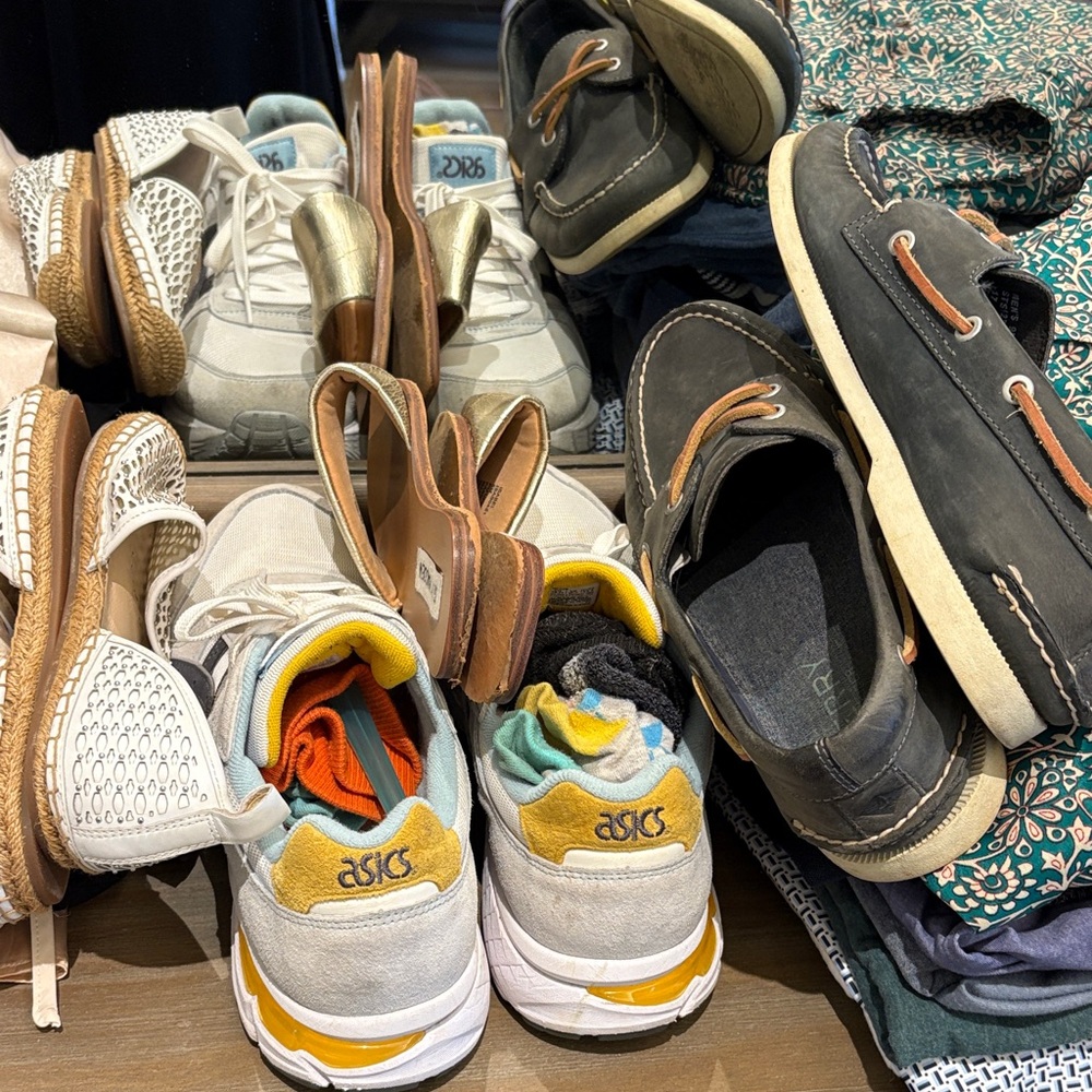 Mix of shoes for a couple